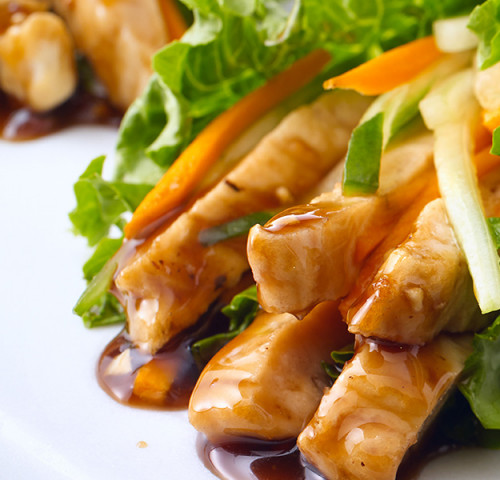 Wrap de laitue au poulet, façon banh mi Olymel